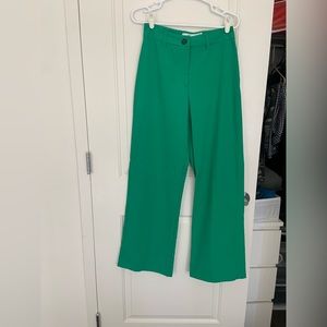 Green suit pants